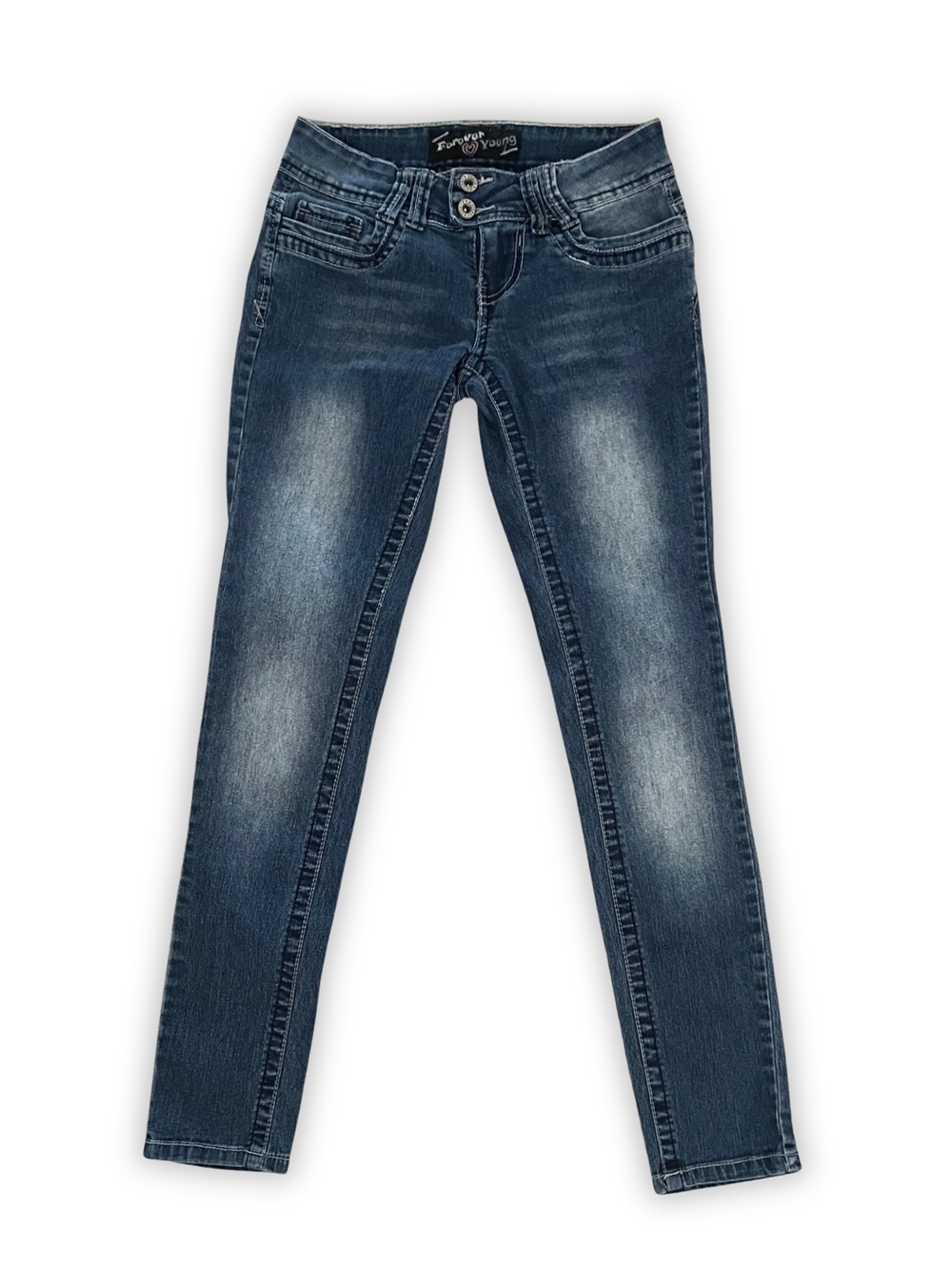 Vintage Y2K Forever Young Low Rise Skinny Jeans Size 3